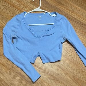 Light blue cropped long sleeve from Pac Sun. Size small